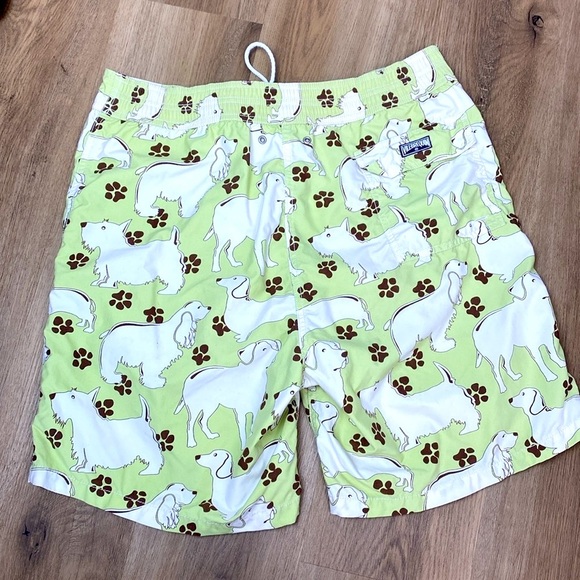 Vilebrequin Swim Trunks green with dogs size XL - Picture 13 of 14